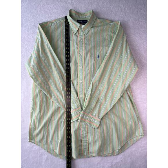 Ralph Lauren Classic Fit Mens Button Down Size 17 1/2 34/35 Long Sleeve Pony - Picture 4 of 6